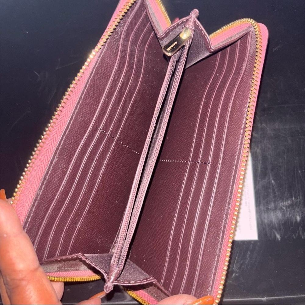 Coach Pink Textured Wallet - Picture 5 of 8